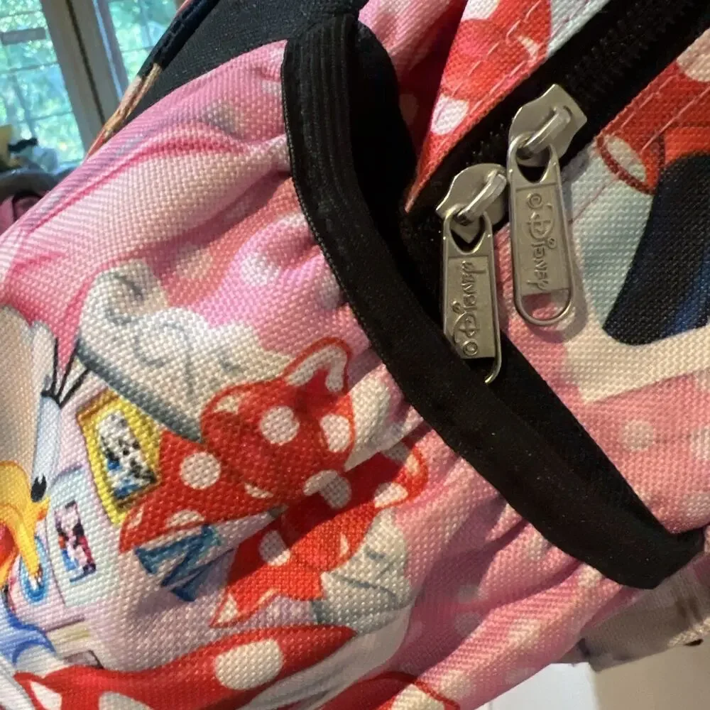 Disney Minnie Mouse Backpack Purse 12” Travel Bag Daisy Lady Print Carry All